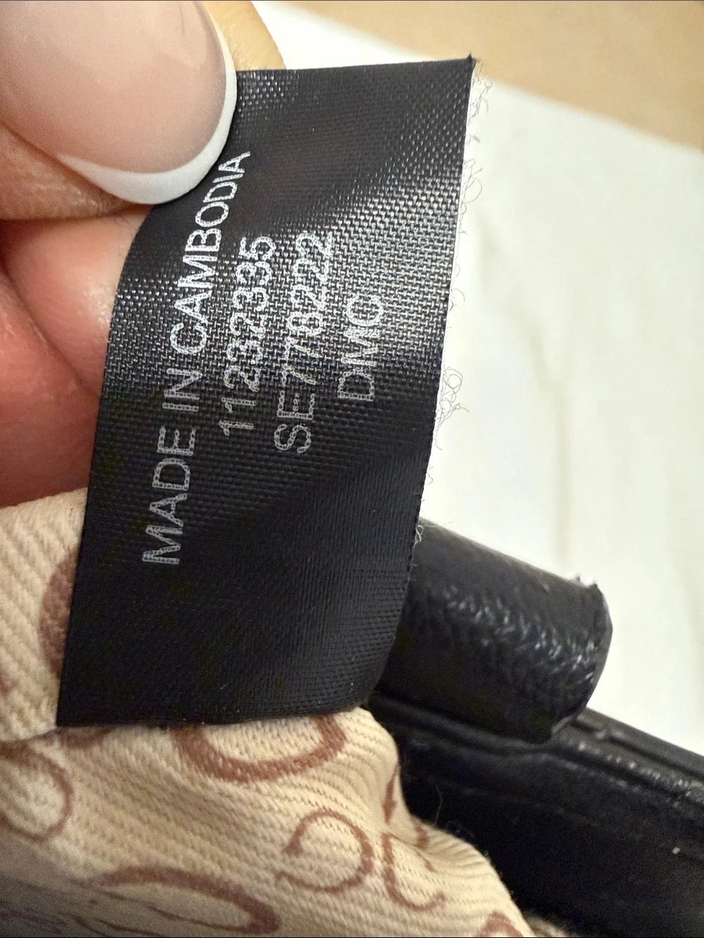GUESS Black Monogram Debossed Tote Bag - Great Condition